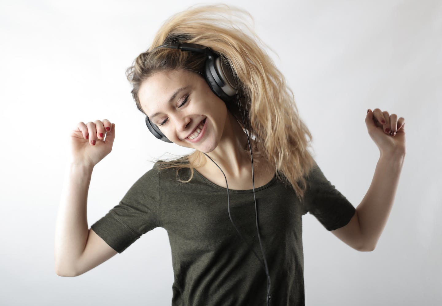 Artist recording music in a studio